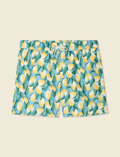 Short de bain bleu gris homme
