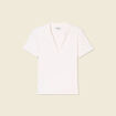 Polo manches courtes ecru femme