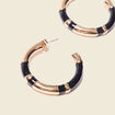 Boucles d'oreilles créoles noir femme