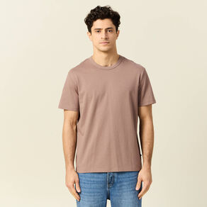 t shirt eco responsable marron cognac homme T-shirt éco-responsable marron cognac homme