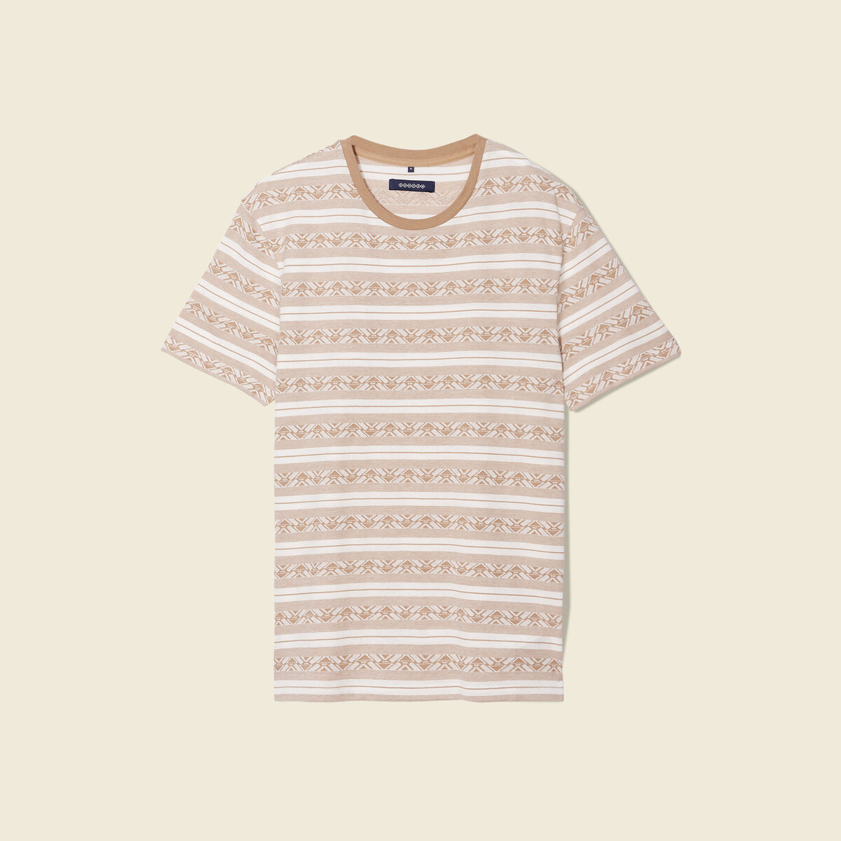 T-shirt manches courtes beige homme