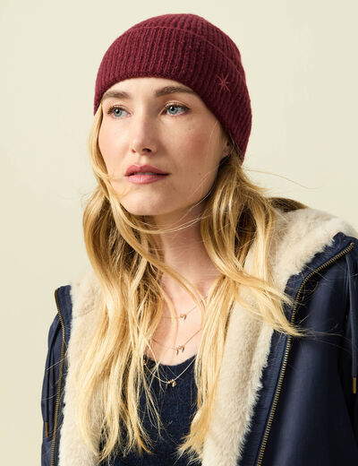 Bonnet bordeaux femme