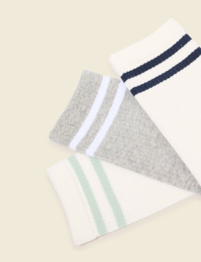 Lot de 3 paires de chaussettes blanc homme