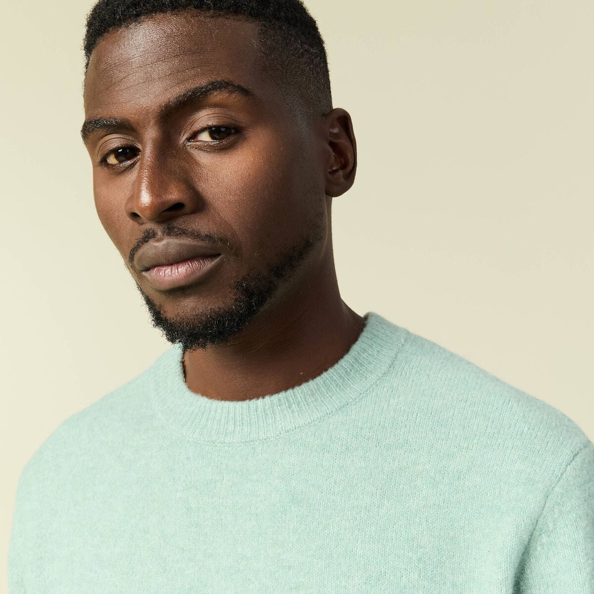 T-shirt Polaire Homme - Vert - Manches Longues - Taille M - Coton - Occasion