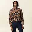 Chemise manches longues marron homme