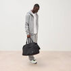 Sweat ample &agrave; capuche manches longues gris clair homme