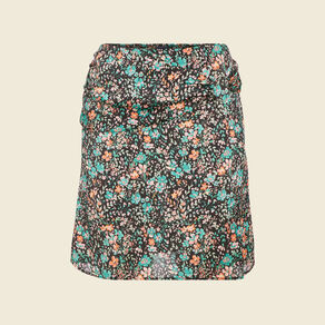 Jupe drapée courte noir femme