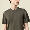 T-shirt manches courtes vert fonc&eacute; homme