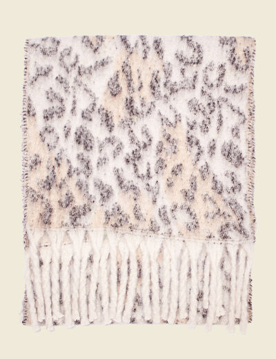 Écharpe à franges multicolore femme