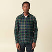 Chemise manches longues en coton bleu marine homme