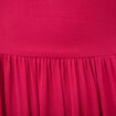 Robe fluide col v manches courtes rouge clair femme