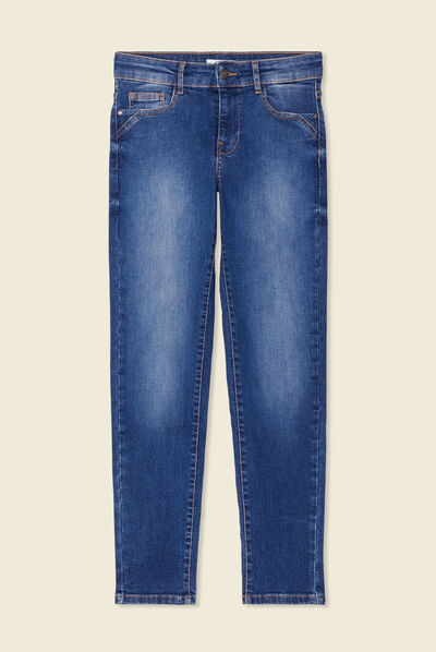 Jeans Vanessa - slim taille basse 7/8ème denim stone femme