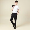 Pantalon slim cigarette noir homme