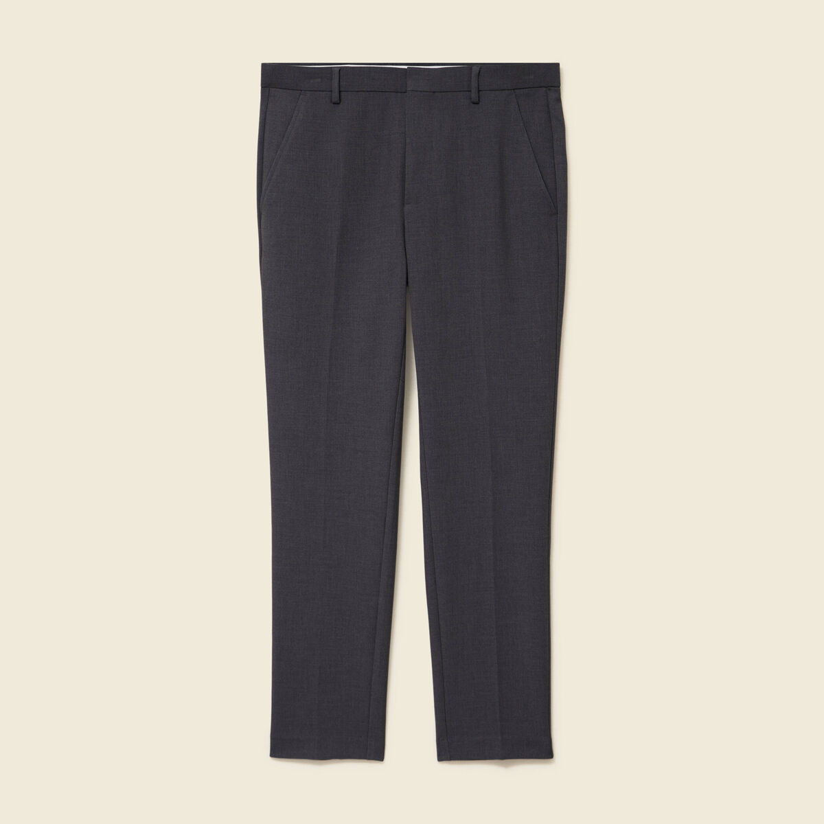 Pantalon slim cigarette gris fonc&eacute; homme