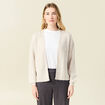 Gilet manches longues creme femme