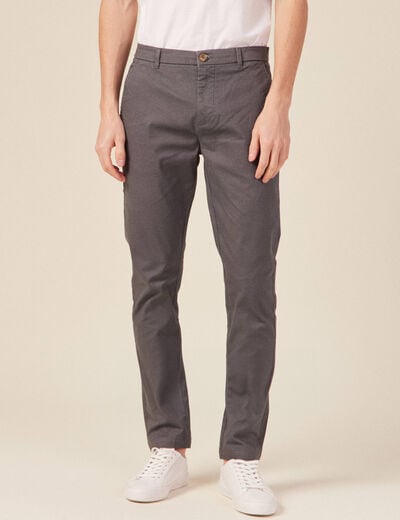 Pantalon chino longueur 32 gris homme