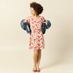 Robe fluide col v manches courtes rose framboise femme