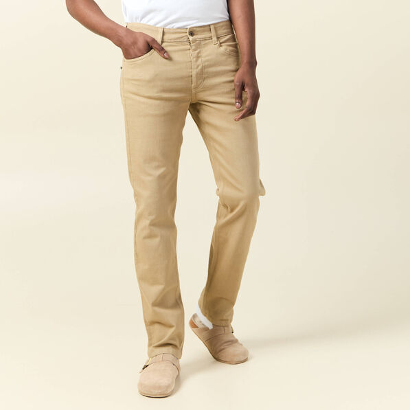 Jeans éco-responsable regular denim beige homme