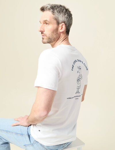 T-shirt manches courtes blanc homme