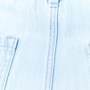 Jeans large à pinces denim bleach femme