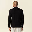 Polo manches longues noir homme