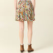 Jupe évasée taille smockée multicolore femme