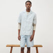 Chemise boyfriend manches courtes vert clair homme