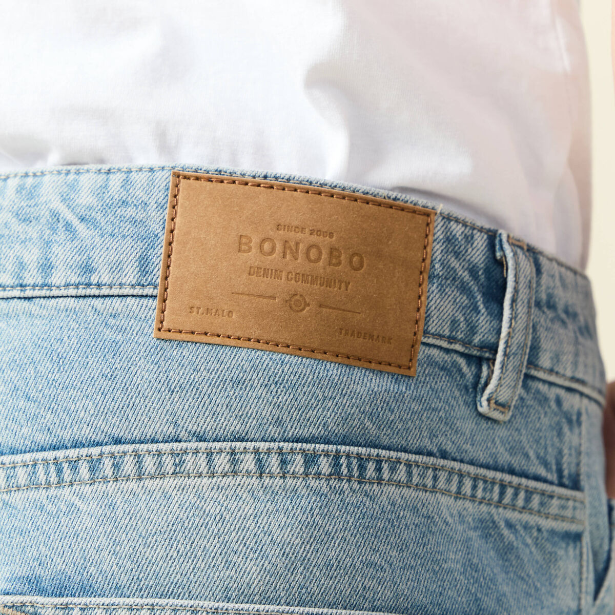 Jeans large 5 poches denim dirty homme