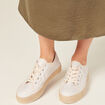 Espadrilles plates avec cordes ecru femme