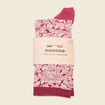 Chaussettes fabriquées en France rouge foncé femme