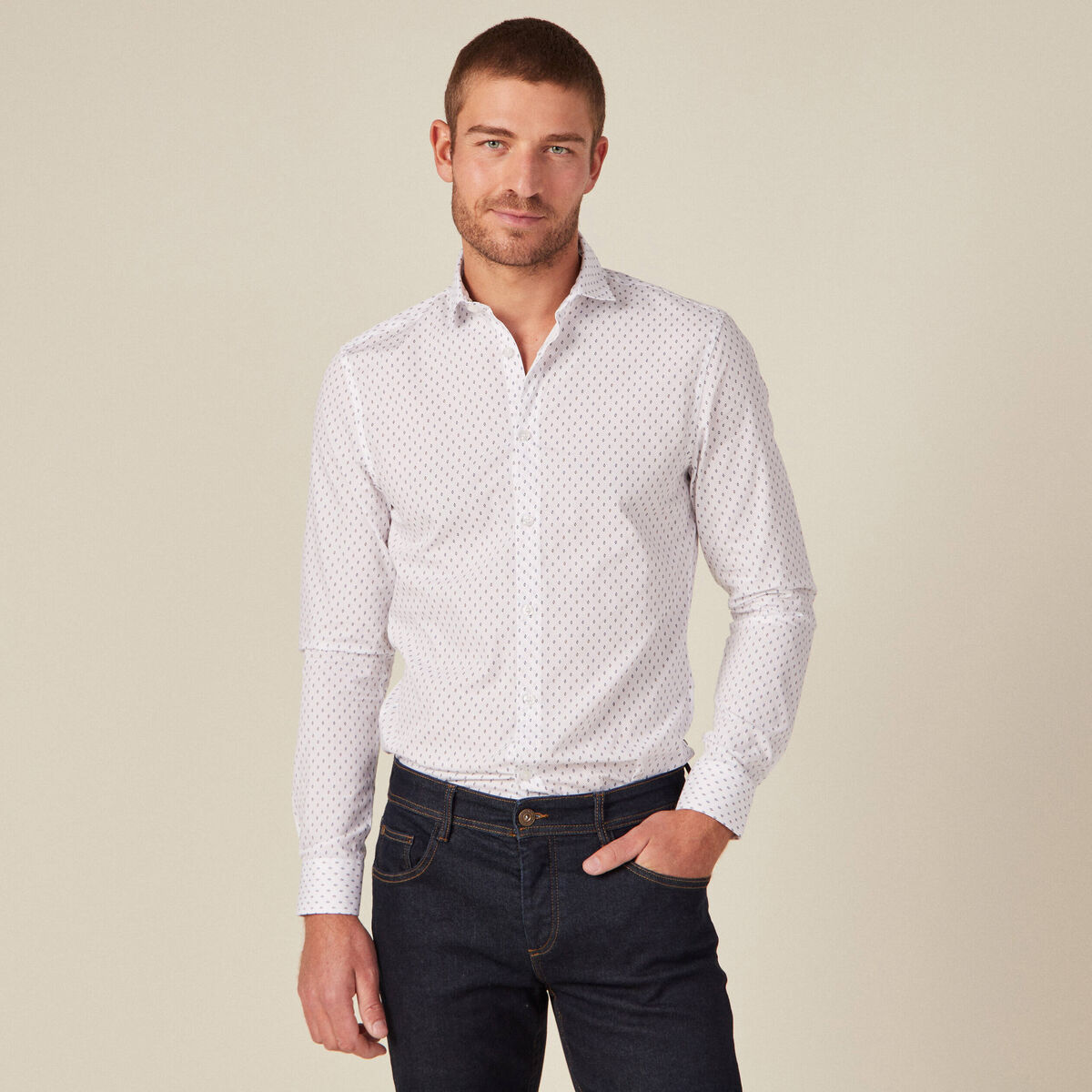 Chemise blanc homme