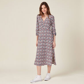 robe longue eco responsable bleu marine femme Robe longue éco-responsable bleu marine femme