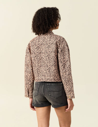 Blouson boutonné camel femme