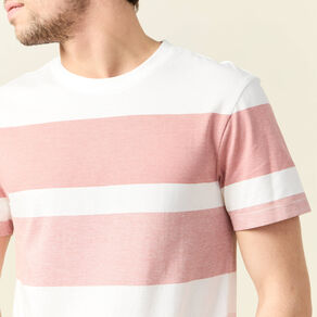 T-shirt manches courtes rose pastel homme