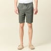 Short droit avec cordon vert kaki homme