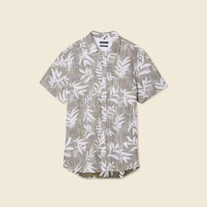 Chemise manches courtes vert kaki homme