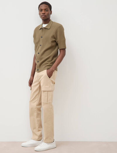 Pantalon battle longueur 32 beige homme