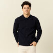 Gilet manches longues bleu marine homme