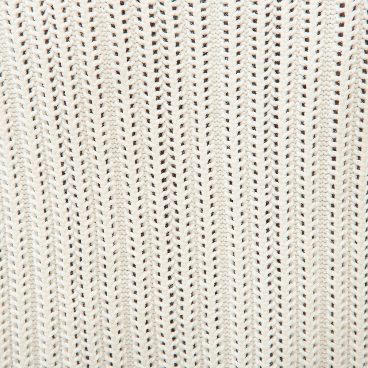 Pull sans manches col rond en coton ecru homme