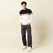 Pull manches longues ecru homme