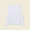 T-shirt côtelé éco-responsable blanc femme