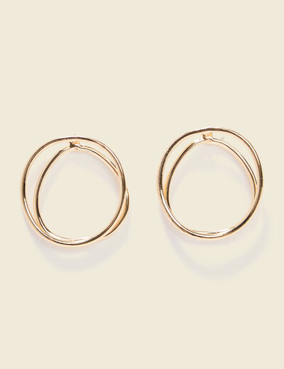 Boucles d'oreilles couleur or femme