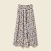 Jupe longue évasée taille standard bleu femme