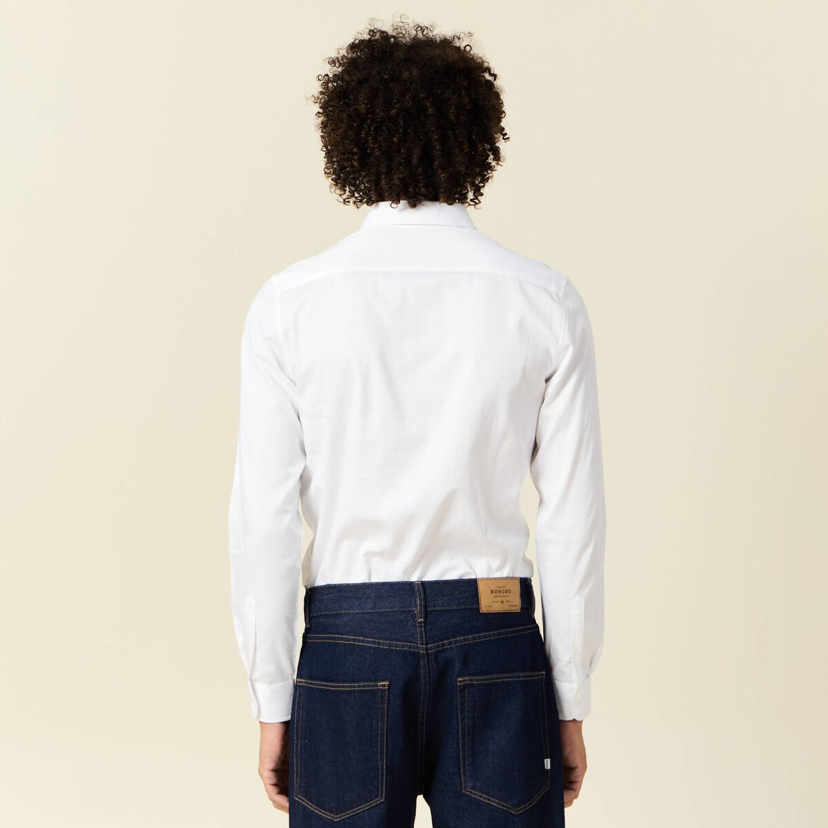 Chemise manches longues blanc homme
