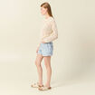 Pull ajouré éco-responsable creme femme