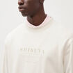 Sweat col rond manches longues gris clair homme