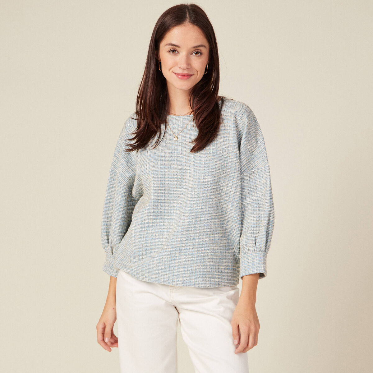 Sweat éco-responsable bleu femme