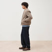 Blouson doubl&eacute; manches longues taupe homme