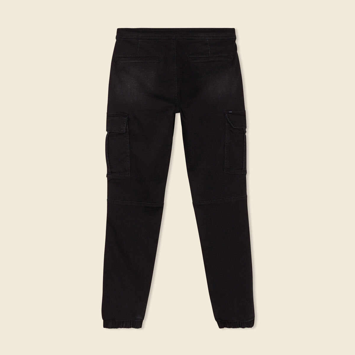 Jeans battle à coulisse denim noir homme