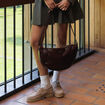 Sac bandouli&egrave;re avec doublure prune femme